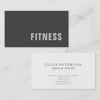 Carte De Visite Entraîneur de fitness simple Sport Moderne Minimal