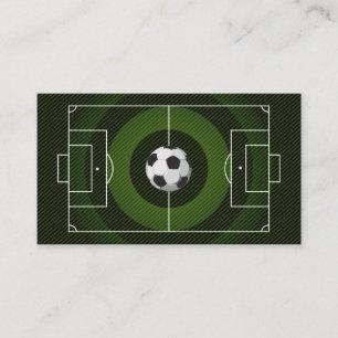 Carte De Visite Entraîneur de football de soccer noir