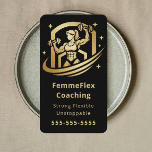 Carte De Visite Entraîneur de forme physique féminine Entraîneur p