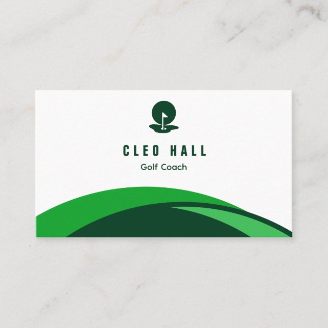 Carte De Visite Entraîneur de golf (Devant)