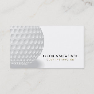Carte De Visite Entraîneur de golf moderne avec médias sociaux gri