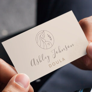 Carte De Visite Entraîneur de naissance Doula Midwoman Elegant Boh
