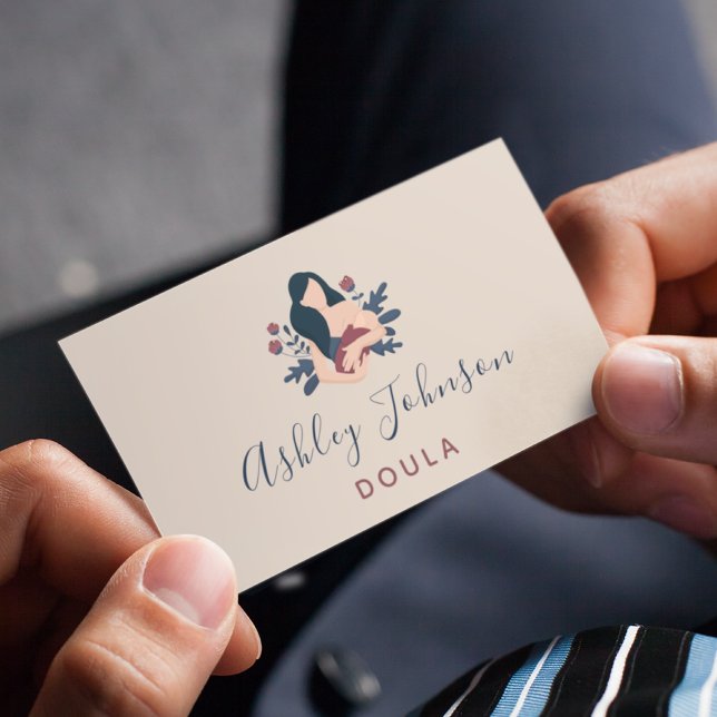 Carte De Visite Entraîneur de naissance Doula Midwoman Elegant Boh (Créateur téléchargé)