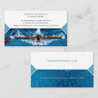 Carte De Visite Entraîneur de natation professionnel | Coach