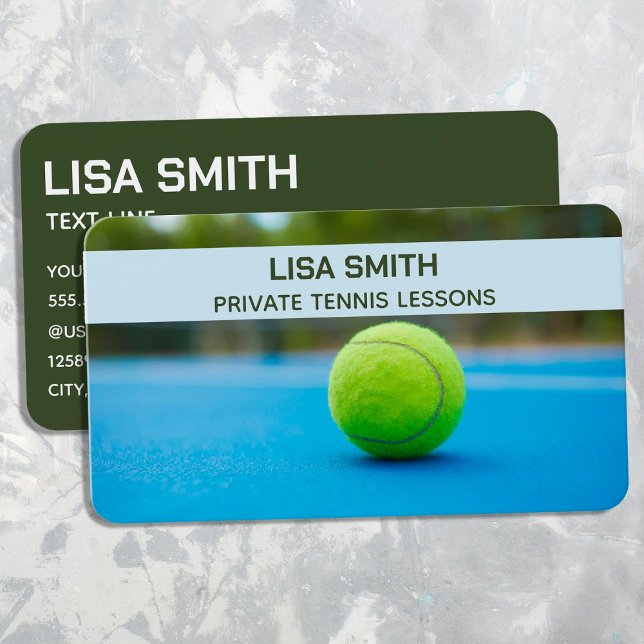 Carte De Visite Entraîneur de tennis (Tennis Trainer Business Cards)