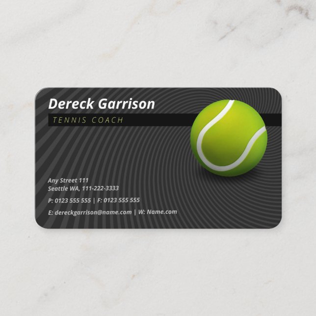 Carte De Visite Entraîneur de tennis | Leçons de pratique de forma (Devant)