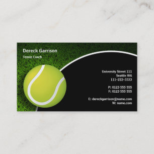 Carte De Visite Entraîneur de tennis  Leçons de pratique des for
