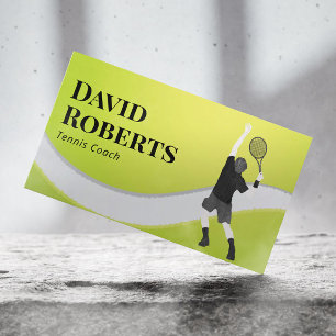 Carte De Visite Entraîneur de tennis Professeur Sport