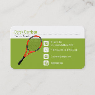 Carte De Visite Entraîneur de tennis professionnel   Master Sport