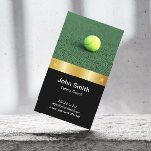 Carte De Visite Entraîneur de tennis Royal Gold Belt Professional