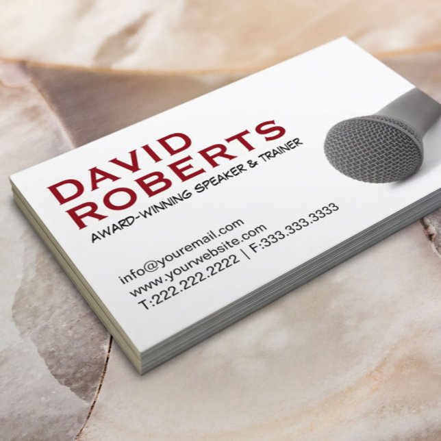 Carte De Visite Entraîneur de vie Public Conférencier Gras Texte & (Créateur téléchargé)