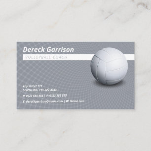 Carte De Visite Entraîneur de volley-ball   Leçons de pratique d