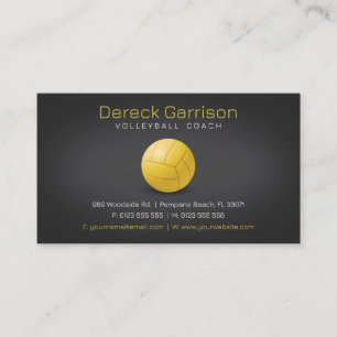 Carte De Visite Entraîneur de volley-ball   Leçons de pratique de 