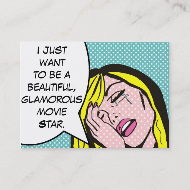 Carte De Visite Entraîneur dramatique/metteur en scène Pop Art Car (Devant)