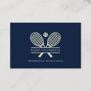 Carte De Visite Entraîneur du Custom Lawn Tennis Sports Club