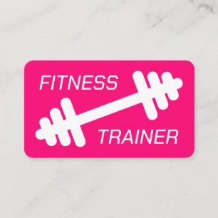 Carte De Visite Entraîneur fitness entraîneur moderne neon rose