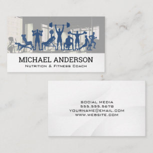 Carte De Visite Entraîneur Fitness   Nutritionniste   Exercices d'