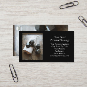 Carte De Visite Entraîneur ou serviette et eau personnel de