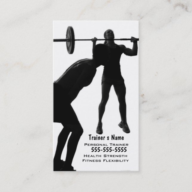 Carte De Visite Entraîneur personnel (Devant)