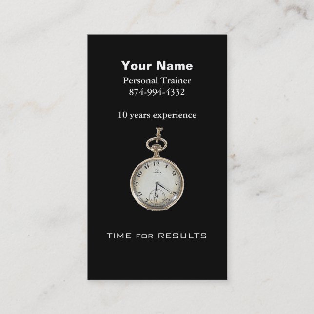 Carte De Visite Entraîneur personnel (Devant)