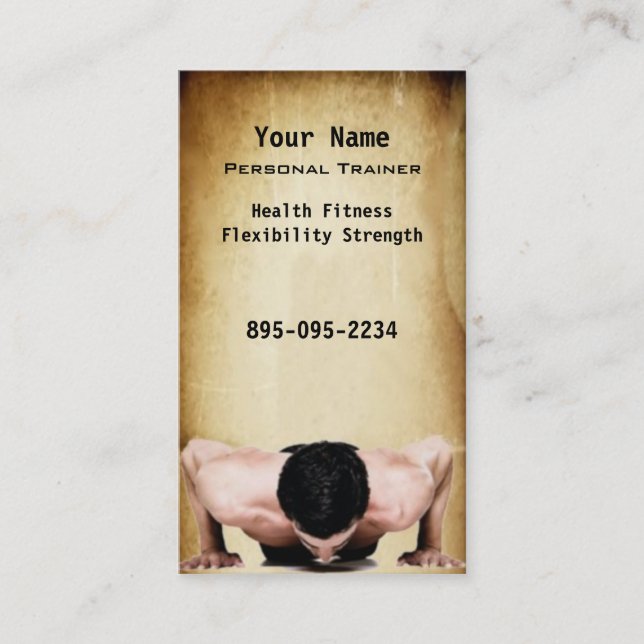 Carte De Visite Entraîneur personnel (Devant)