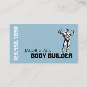 Carte De Visite Entraîneur Personnel de Fitness Constructeur de Co