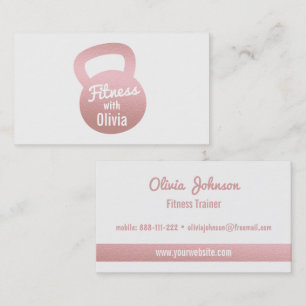 Carte De Visite Entraîneur Personnel de Fitness Kettlebell en Or R