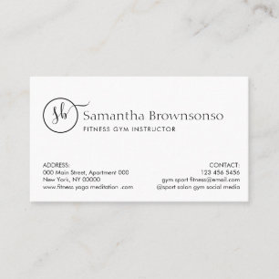 Carte De Visite entraîneur personnel de fitness pilates photo pers
