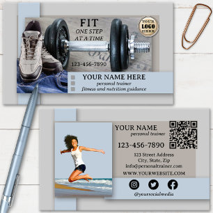Carte De Visite Entraîneur Personnel de Santé Fitness