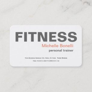 Carte De Visite Entraîneur Personnel Fitness Moderne Élégant