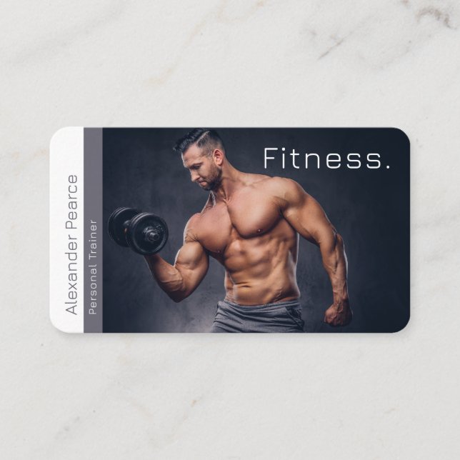 Carte De Visite Entraîneur personnel Fitness | Sports actifs (Devant)