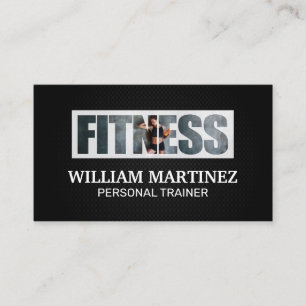 Carte De Visite Entraîneur personnel Logotype de fitness Santé