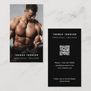 Carte De Visite Entraîneur Personnel Minimaliste Athlète de Fitnes