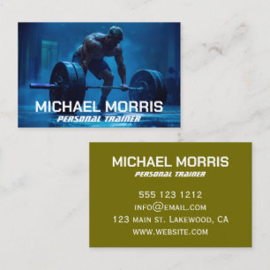 Carte De Visite Entraîneur Personnel Moderne de Fitness Gym