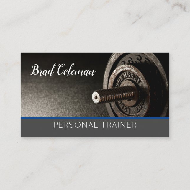 Carte De Visite Entraîneur Personnel Professionnel Gym Fitness Ent (Devant)