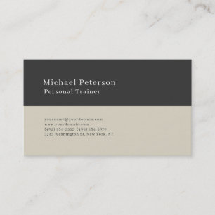 Carte De Visite Entraîneur Personnel Tendance Moderne Minimaliste