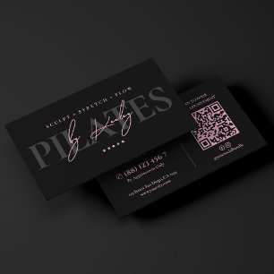 Carte De Visite Entraîneur Pilates Minimal Studio de Bien-être Ros