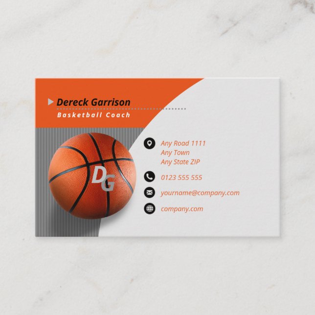 Carte De Visite Entraîneur professionnel | Basket-ball Master Spor (Devant)