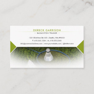 Carte De Visite Entraîneur professionnel de badminton Coach
