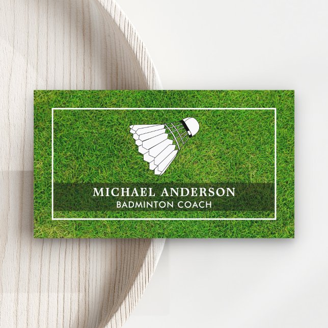 Carte De Visite Entraîneur Professionnel de Badminton Volant (Créateur téléchargé)