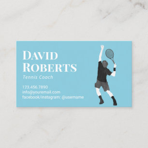 Carte De Visite Entraîneur professionnel de tennis Sports