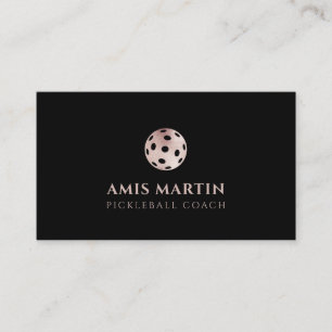 Carte De Visite Entraîneur rose Gold Pickleball
