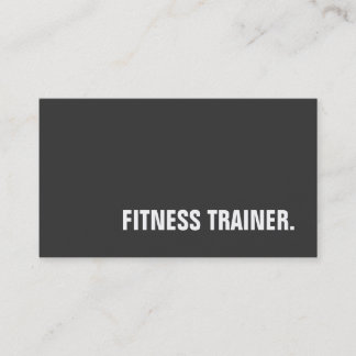 Carte De Visite Entraîneur spécial de fitness gris unique