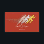 Carte De Visite Entraîneur Sport Entraîneur Logo Instructeurs QR<br><div class="desc">Soins d'affaires tout simplement élégants dédiés au sport Avoir une journée Nr 1! Florence</div>