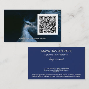 Carte De Visite Entre la Terre et les Étoiles Code QR de Winged