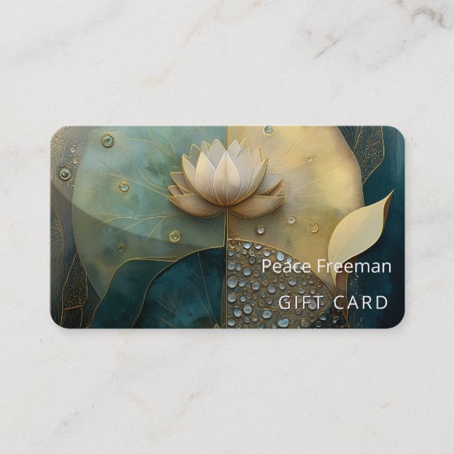 Carte De Visite Entre l'eau et la lumière | Conception de fleur de (Devant)