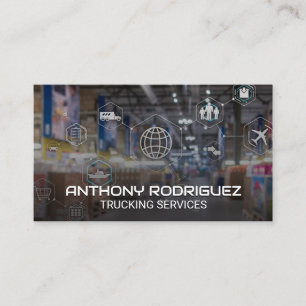 Carte De Visite Entrepôt d'expédition Réseau logistique