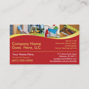 Carte De Visite Entrepreneur/bricoleur /Do il tout/carte de visite