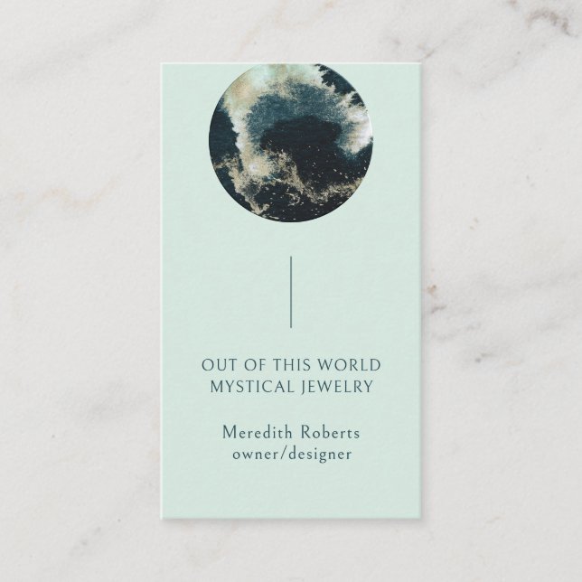 Carte De Visite Entrepreneur cosmique mystique de la planète Abstr (Devant)