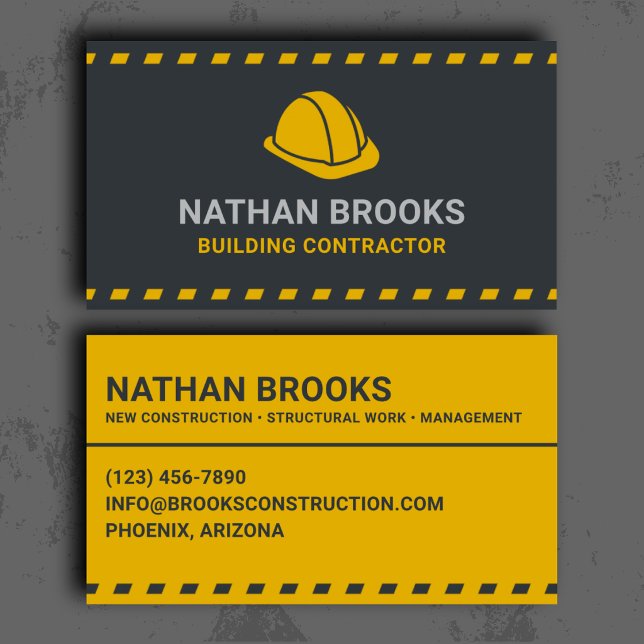 Carte De Visite Entrepreneur de bâtiment professionnel (Créateur téléchargé)